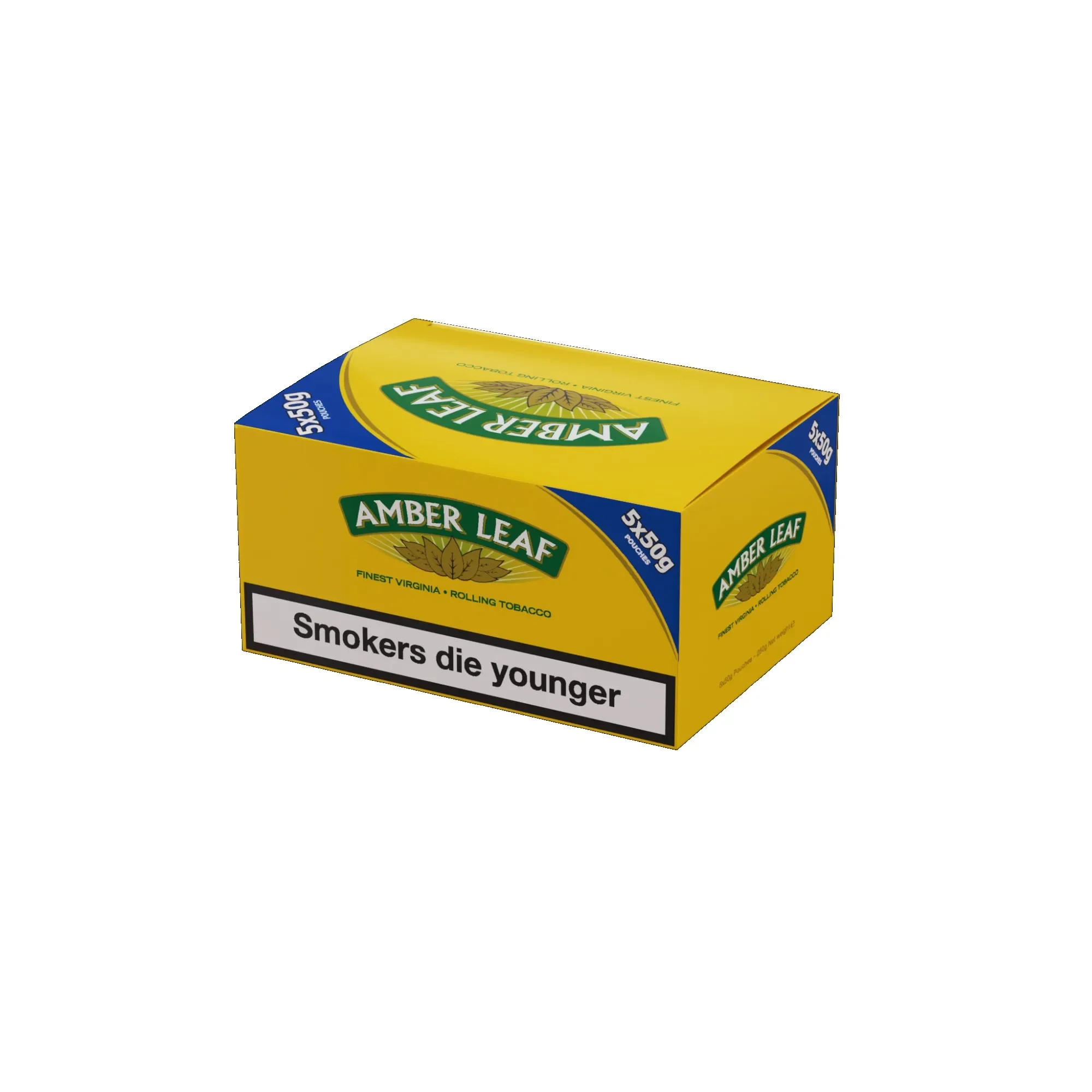 Amber Leaf Yellow Hand Rolling Tobacco (Original) 50Gx5 Packs